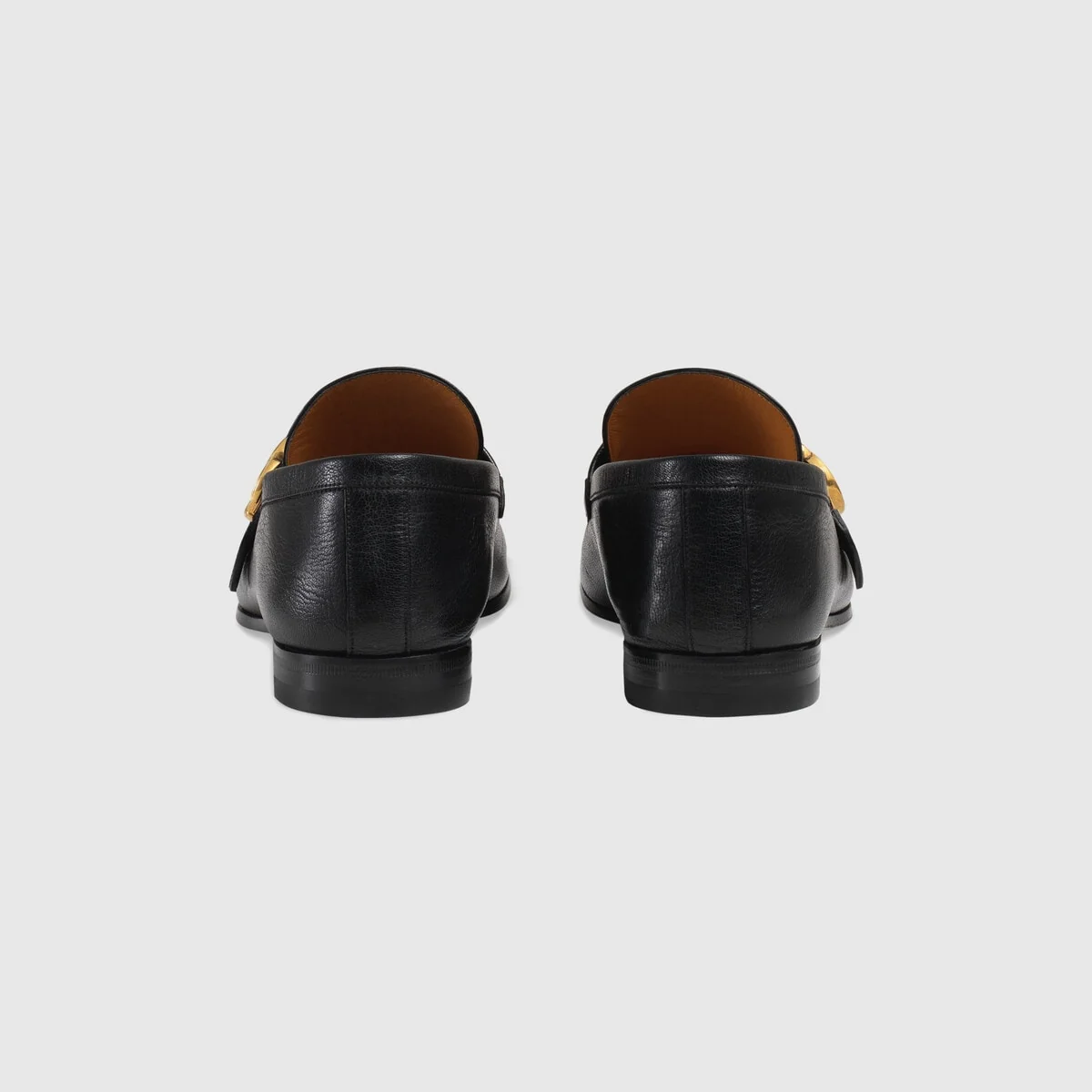 Leather loafer with Double G and Web view 5