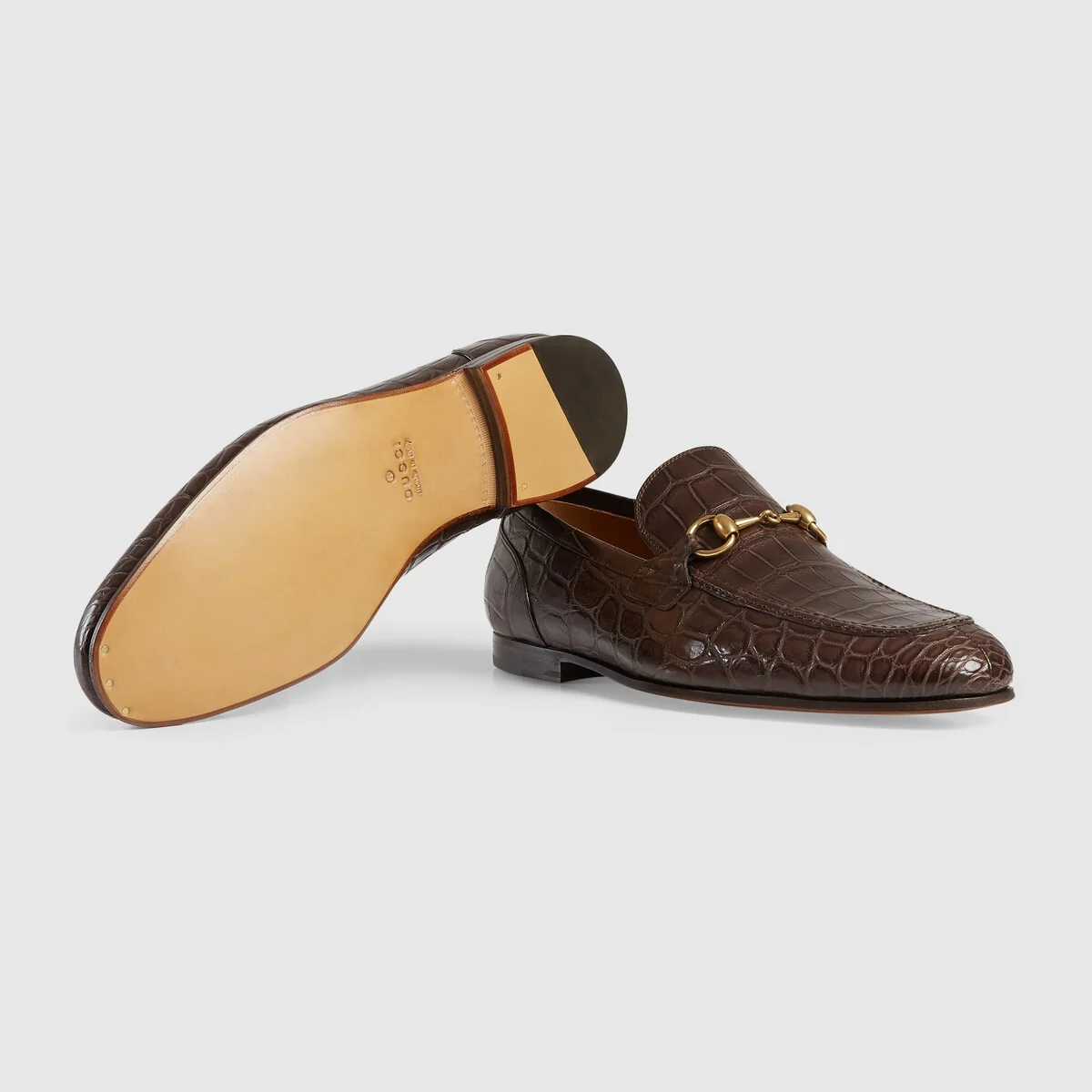 Gucci Jordaan crocodile loafer