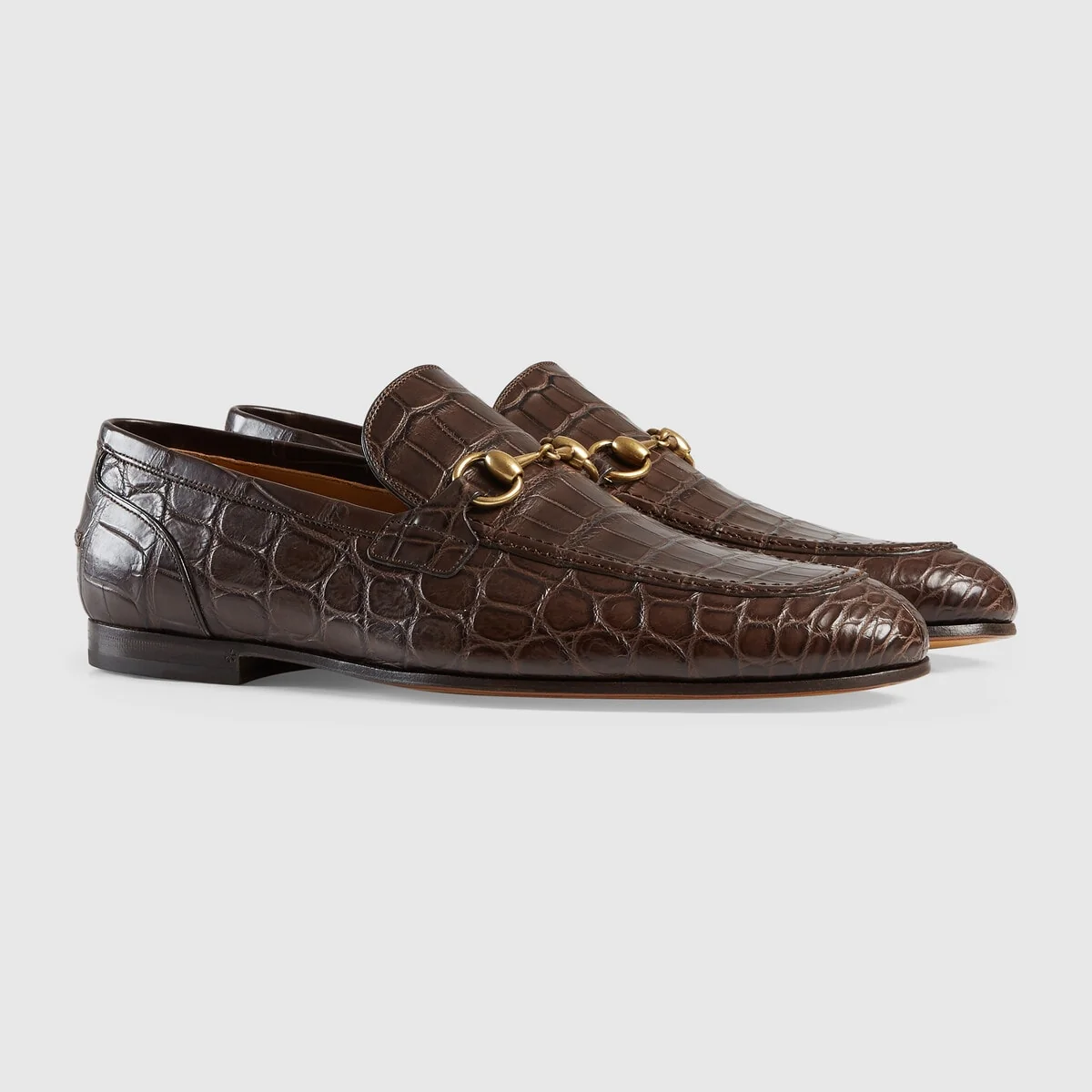 Gucci Jordaan crocodile loafer view 3