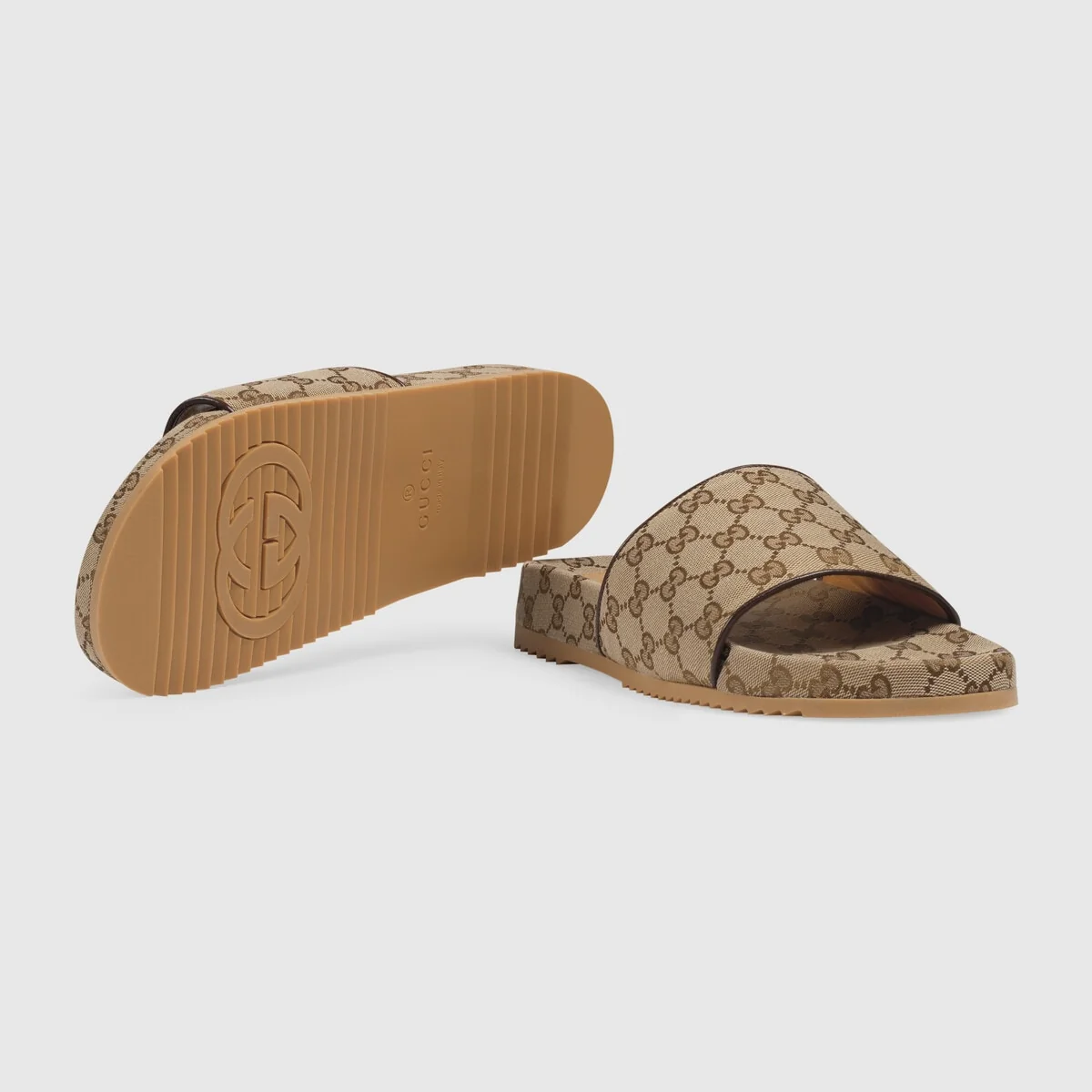 Men’s GG canvas slide sandal view 6