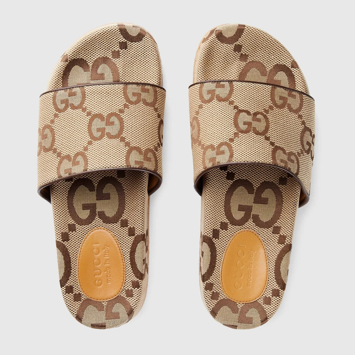 Men’s maxi GG canvas slide sandal view 4