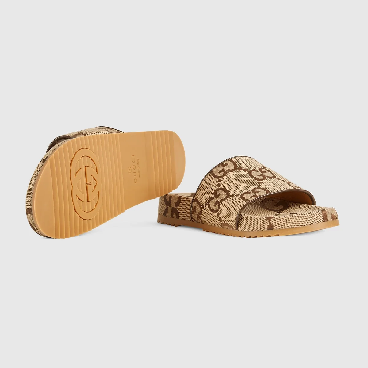 Men’s maxi GG canvas slide sandal view 6