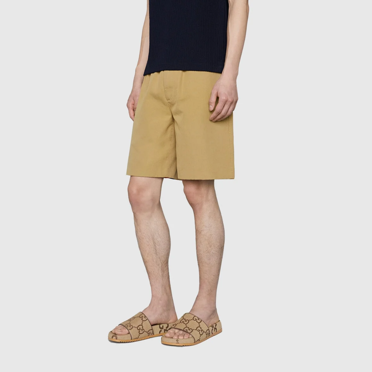 Men’s maxi GG canvas slide sandal view 7