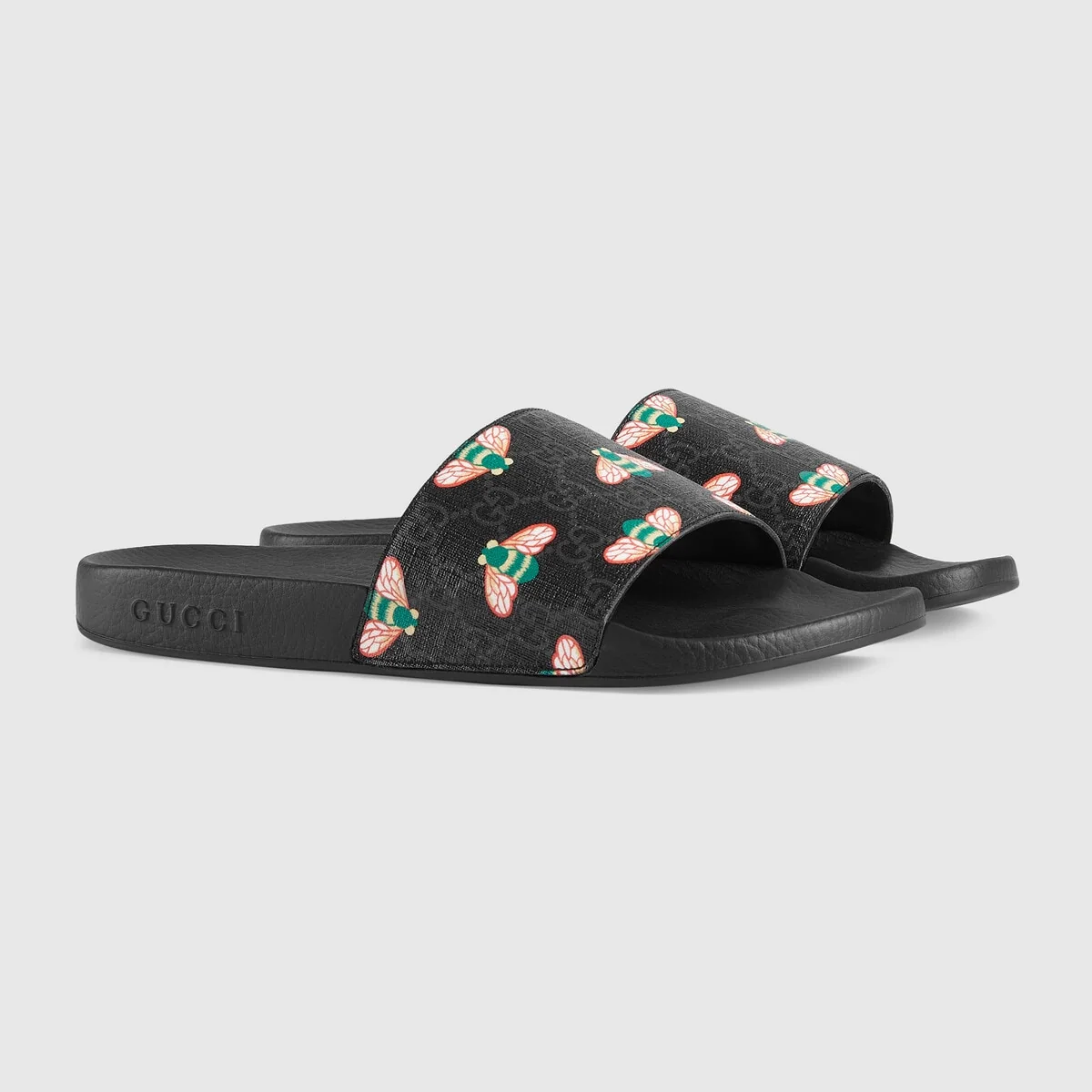 Men’s bee print slide sandal view 3