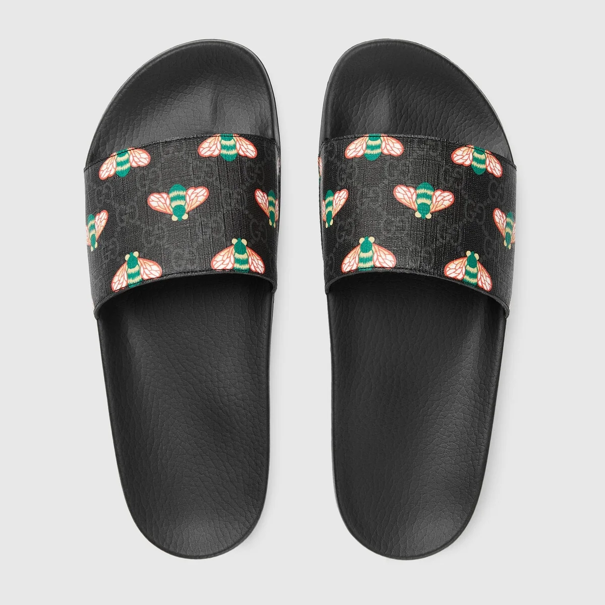 Men’s bee print slide sandal view 4