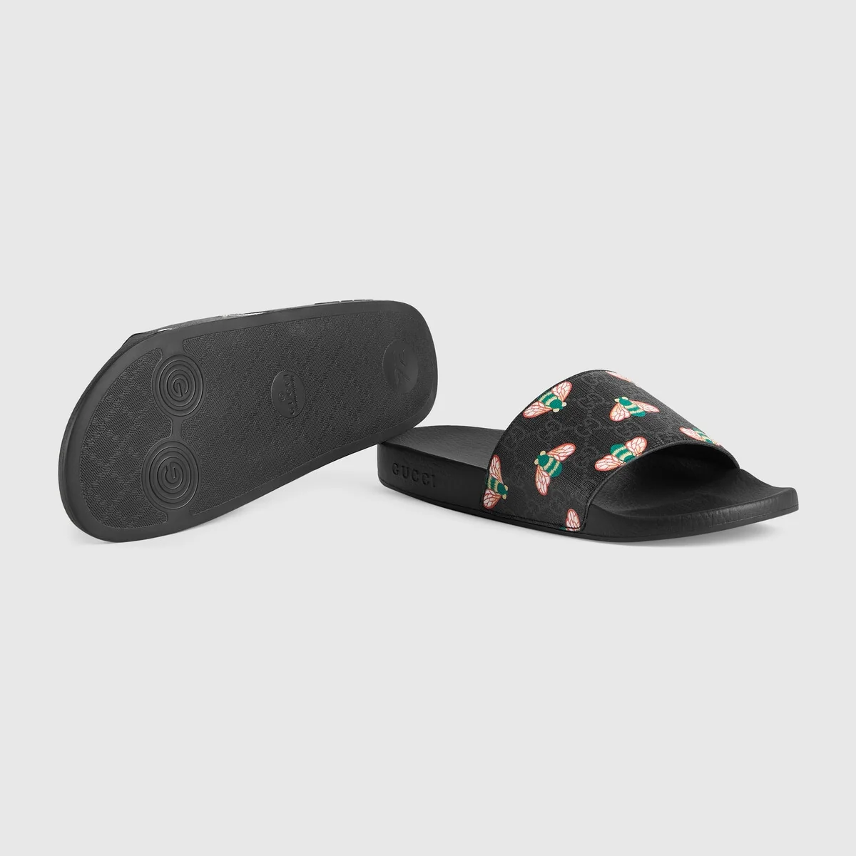Men’s bee print slide sandal view 6