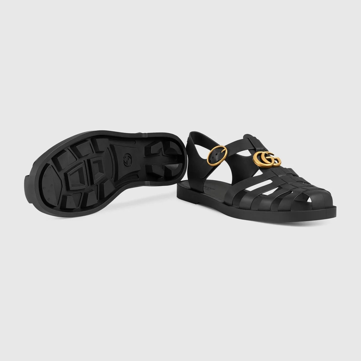Rubber buckle strap sandal view 6