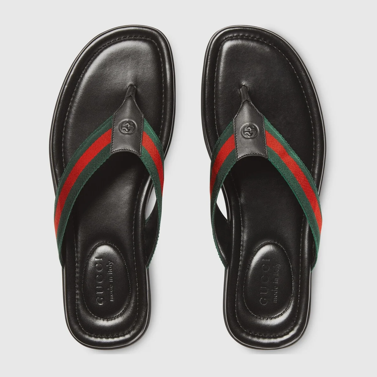 Web and leather thong sandal view 4