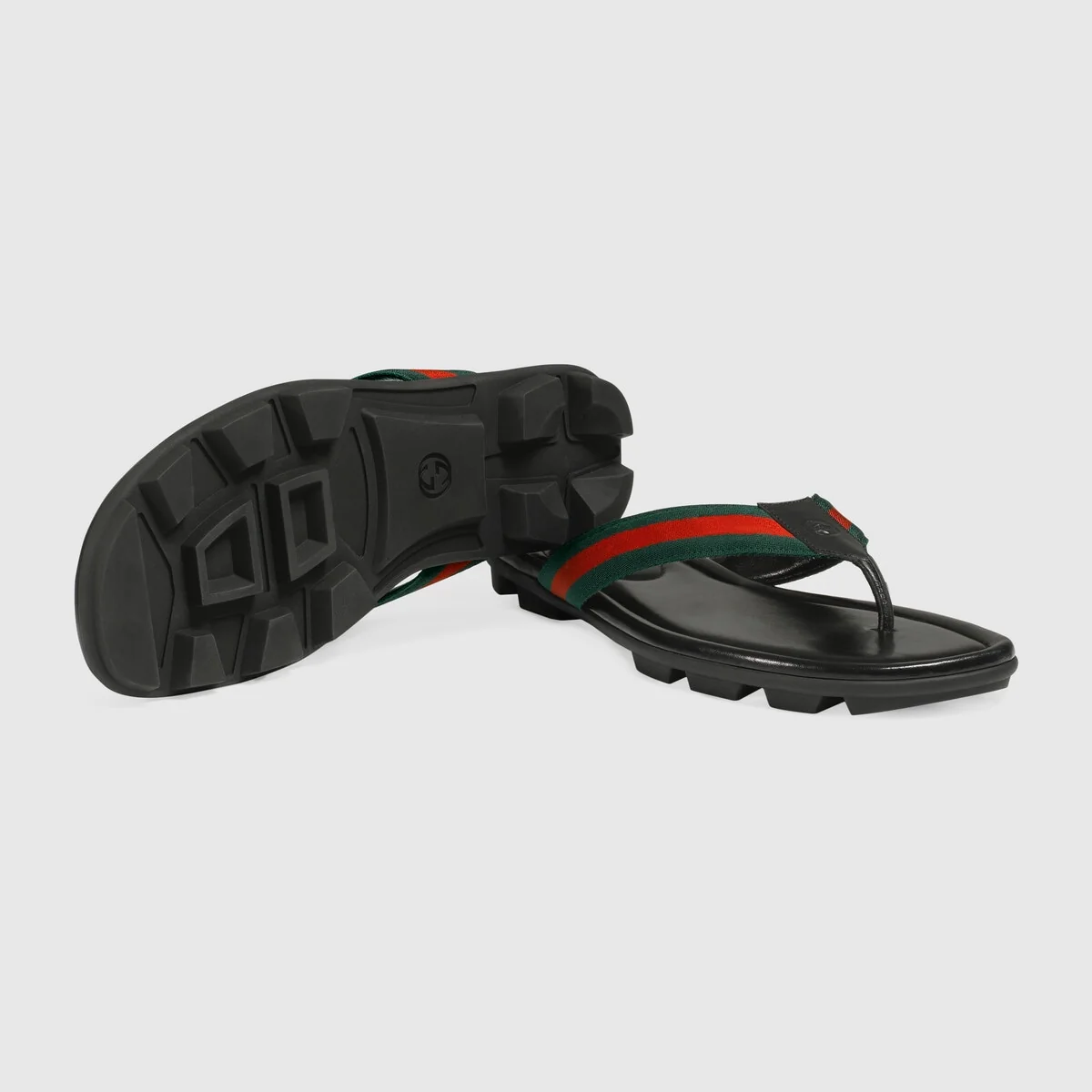 Web and leather thong sandal view 6
