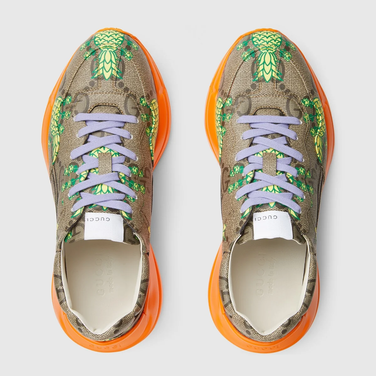 Gucci Pineapple men’s rhyton sneaker view 4